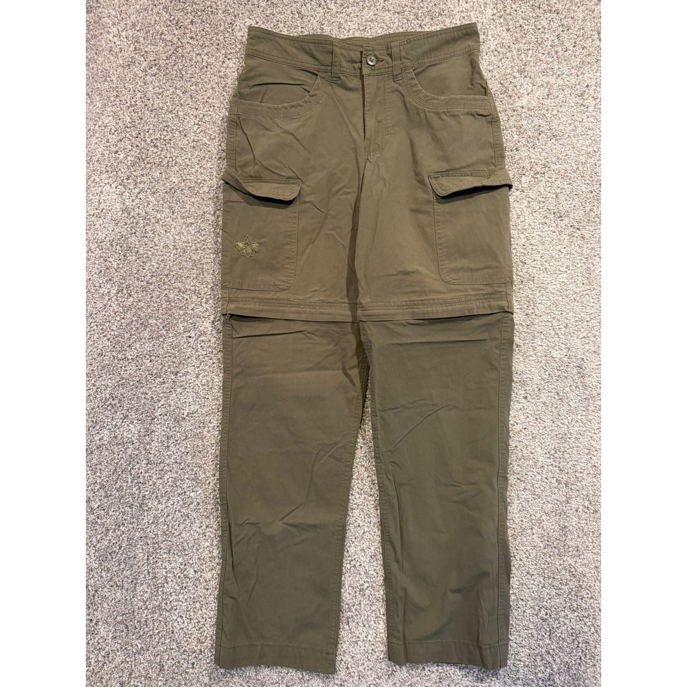 Boy Scouts of America Pants Women 30 Green Switchback Zip Off Cargo Hiking Scout